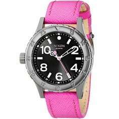 Часы женские Nixon 38-20 Leather Black/Hot Pink