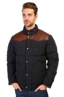 Пуховик легкий Муж Penfield Mens PELAM Leather Yoke Down Jacket Navy