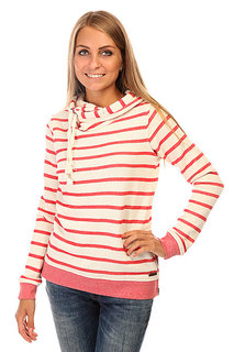 Толстовка классическая женская Roxy Sharingsong J Otlr Adelaide Stripe Comb Pink