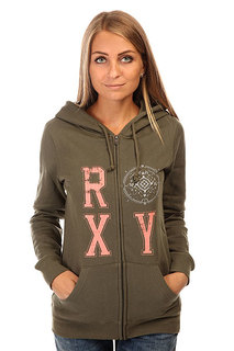 Толстовка классическая женская Roxy Hz Сollege Lif J Otlr Dusty Olive