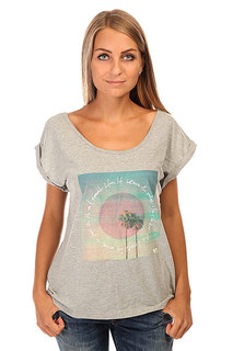 Футболка женская Roxy Photogenicpalms J Tees Heritage Heather