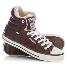 Зимние кеды женские British Knights Atoll Dark Brown/White