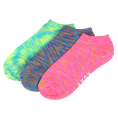 Носки низкие женские Roxy 3 Pack No Show Spacedye Logo Multi