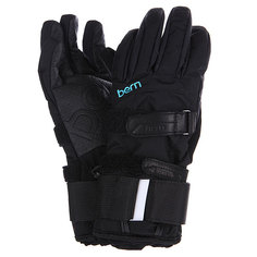 Перчатки сноубордические женские Bern Womens Synthetic Gloves Removable Wristguard Black