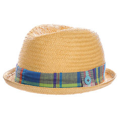 Шляпа Globe Plaid Band Bowler Hat Natural