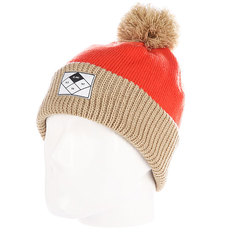 Шапка с помпоном Globe Whitworth Beanie Red