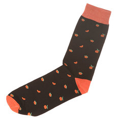 Носки средние Запорожец Апельсин Целый И Дольки Black/Orange Подарок
