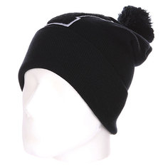 Шапка с помпоном TrueSpin Abc Pompom Beanie I Black