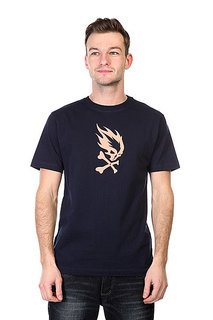 Футболка Pyromaniac Flame Skull  Navy