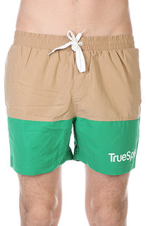 Шорты пляжные TrueSpin Swimming Shorts Splash Two Beige/Green