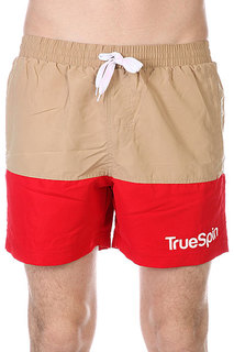 Шорты пляжные TrueSpin Swimming Shorts Splash Two Beige/Red