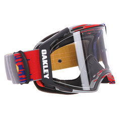 Маска для мотоспорта Oakley Airbrake Mx Hyperdrive Red/Blue Clear