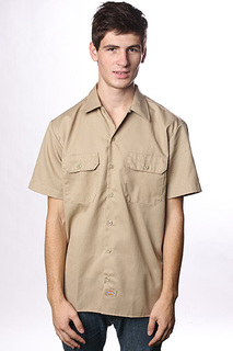 Рубашка Dickies Short Sleeve Work Shirt Khaki