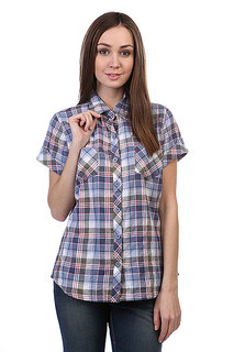 Рубашка в клетку женская Dickies Ss Plaid Shirt Rainstorm Olive Plaid