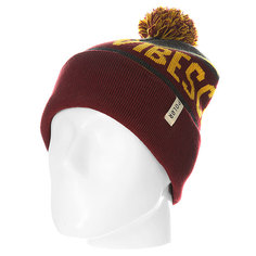 Шапка Poler Gas Station Burgundy/Light Heather Grey/Viking Gold