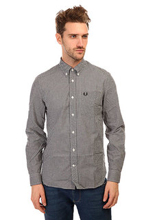 Рубашка в клетку Fred Perry Classic Gingham L/S Shirt Black/White