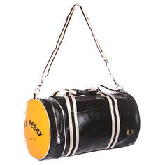 Сумка спортивная Fred Perry Classic Barrel Bag Black/Yellow