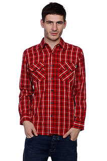 Рубашка в клетку Independent Control Button Up Red/Navy/White