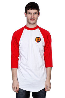 Футболка Santa Cruz Other Dot Raglan White/Red