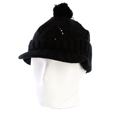 Шапка с помпоном женская Zoo York Lace Knit Cable Hat Black