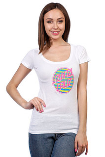 Футболка женская Santa Cruz Awesome Dot Scoop Neck White