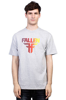 Футболка Fallen Insignia Logo Heat Grey/Red Fade
