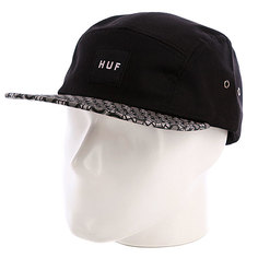 Бейсболка пятипанелька Huf Retro Volley Black