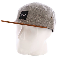 Бейсболка пятипанелька Huf Tweed Volley Gray