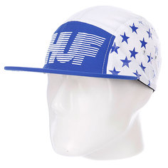 Бейсболка пятипанелька Huf Hell Track Volley White/Blue