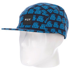 Бейсболка пятипанелька Huf Oh Shit Volley Navy/Cian