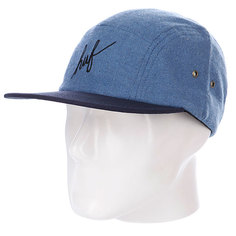Бейсболка Huf Script Flannel Volley Blue