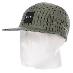 Бейсболка пятипанелька Huf Thunder Bolt Box Volley Olive/Black