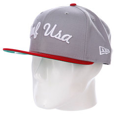 Бейсболка New Era Huf Usa NewEra Gray/Red