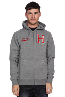 Толстовка Huf Huf Usa Dbc Zip Up Premium Hood Gray Heather