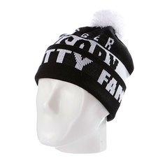 Шапка с помпоном Flat Fitty Swagger Fam Black/White
