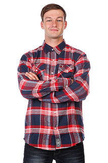 Рубашка в клетку Fallen Cheyenne Flannel Ltd Navy/Red/White