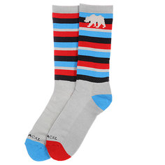 Носки высокие Nor Cal Stripe Sock Blue Red Stripe