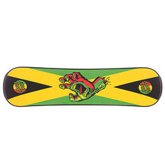 Сноускейт Santa Cruz Rasta Hand Black Plank