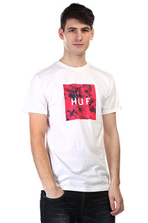 Футболка Huf Box Logo Fill Floral Tee White