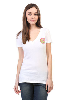 Футболка женская Santa Cruz Classic Dot V-Neck White