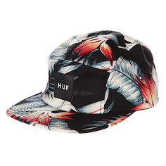 Бейсболка пятипанелька Huf Birds Of Paradise Volley Black