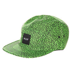 Бейсболка пятипанелька Huf Hufmemphis Box Logo Volley Lime