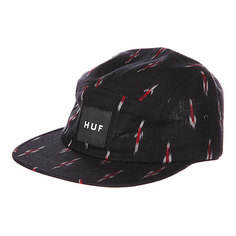 Бейсболка пятипанелька Huf Ikat Volley Black