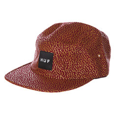 Бейсболка пятипанелька Huf Memphis Box Logo Volley Wine