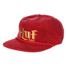 Бейсболка Huf Red Authentic Cord Red