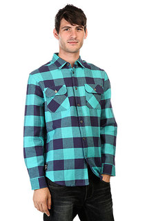 Рубашка в клетку Huf Thompson Buffalo Flannel Navy/Jade