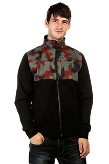 Толстовка Huf Preston Zip Up Fleece Jacket Black