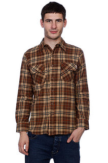 Рубашка в клетку Independent Control Button Up Brown/Orange