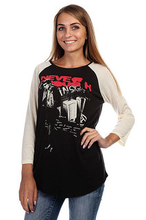 Лонгслив женский Insight Never Enough Raglan Black/Raw White