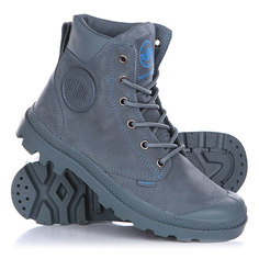 Синие Ботинки высокие женские Palladium Pampa Cuff Wp Lux Nordic Blue